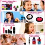 Coffret Maquillage Enfant avec Mallette Rose – Image 2