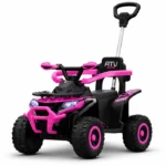 auto poussoir électrique rose