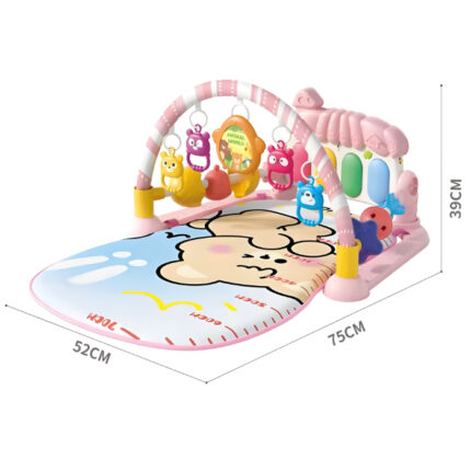 Tapis d’Éveil Bébé avec Piano Musical rose