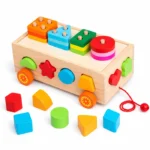 Boîte éducative Montessori – Formes, lettres & élastiques