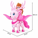 Cerf Ailé avec Princesse – Jouet Interactif