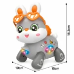 dimensions Jouet Lapin Électrique Interactif – Lumières & Musique
