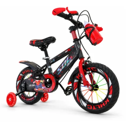 Vélo enfant Solong B3 – 2 à 5 ans 12 pouces gris et rouge
