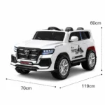Voiture Électrique Enfant Toyota Land Cruiser blanc