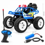 Voiture de Police Télécommandée 4x4 avec Effet Fumée