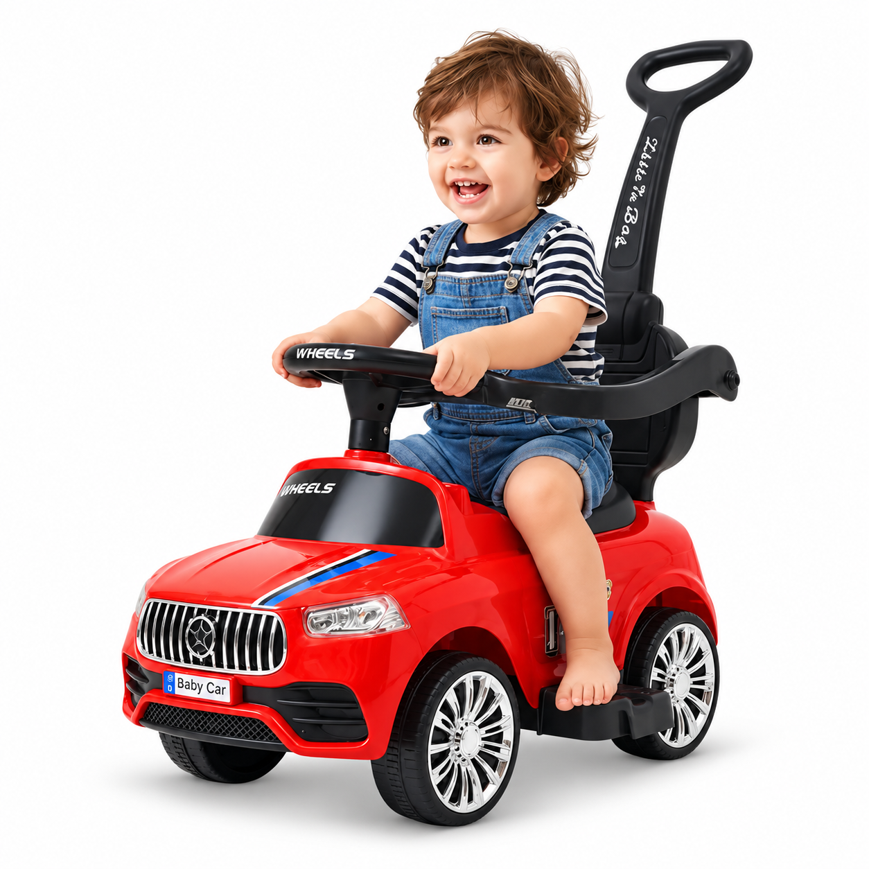 171557c1-0903-4435-8726-1a156b266c42 Voiture pousseur enfant rouge avec poignée parentale – Dernière pièce – Image 1