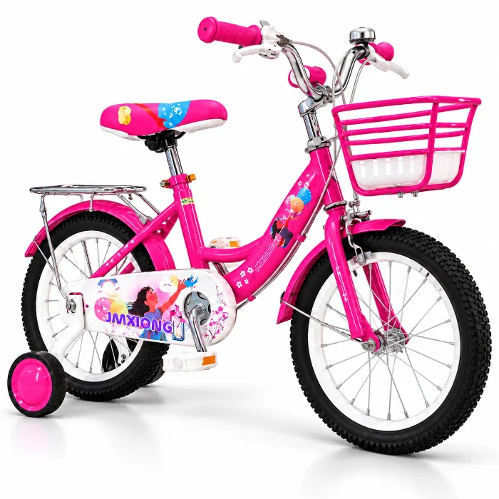 Vélo pour fille de 4 à 8 ans taille 16 pouces